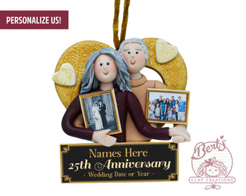 Anniversary Ornament - Bert's Clay Creations